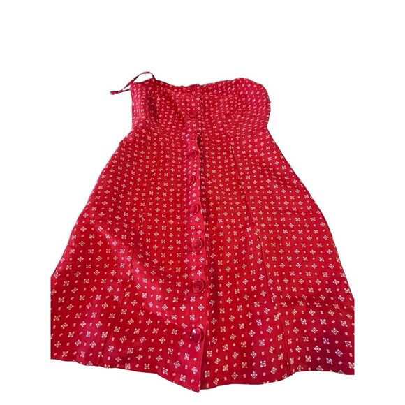 NEW VOLCOM SALT AND SUN RED BUTTON FRONT SPAGHETTI STRAP DRESS WOMANS XSMALL - Picture 14 of 16